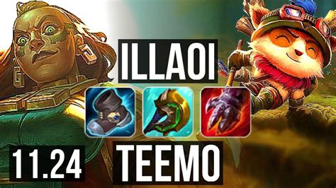 Illaoi Vs Teemo Top Defeat Rank 4 Illaoi 7 Solo Kills Legendary