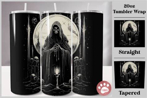 Dead Card Halloween Oz Tumbler Wrap Graphic By Luna Art Design