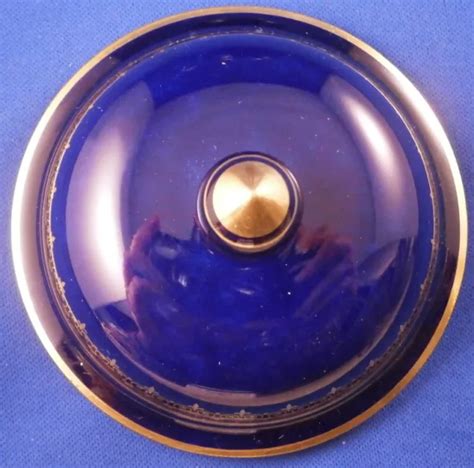 Antique Thc Sevres Porcelain Cobalt Blue Gold Sugar Dish Porzellan