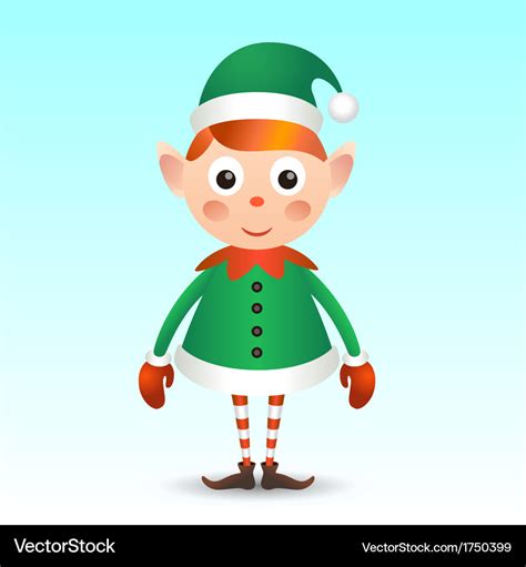 Christmas Elf Royalty Free Vector Image Vectorstock