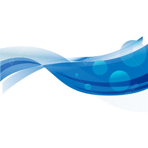 Blue Wave Element Decorative Background Design Transparent Blue Wave