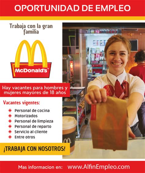 Trabaja Con Nosotros Mc Donald S Trabajo En L Nea