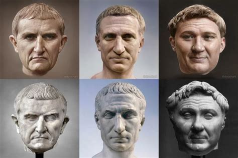 My take on the First Triumvirate using ArtBreeder (L-R: Crassus, Caesar ...