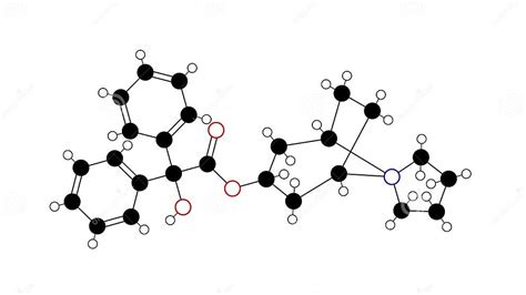 Trospium Molecule Structural Chemical Formula Ball And Stick Model