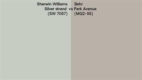 Sherwin Williams Silver Strand Sw 7057 Vs Behr Park Avenue Mq2 55