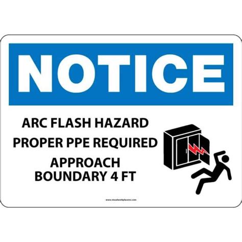 Osha Notice Arc Flash Hazard Proper Ppe Required Visual Workplace Inc