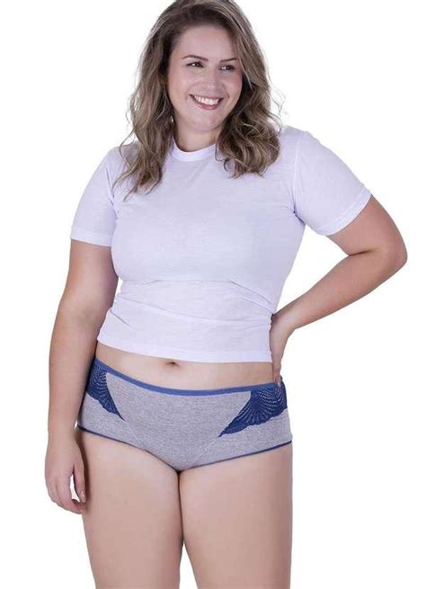 Calcinha Mimo Plus Size Algodao Concept Lingerie Atalaia Azul Concept