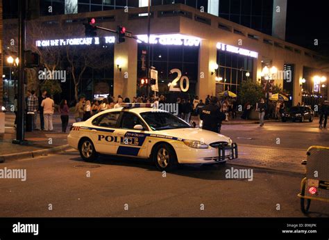 City of Orlando police car in downtown Orlando Florida at night Stock ...