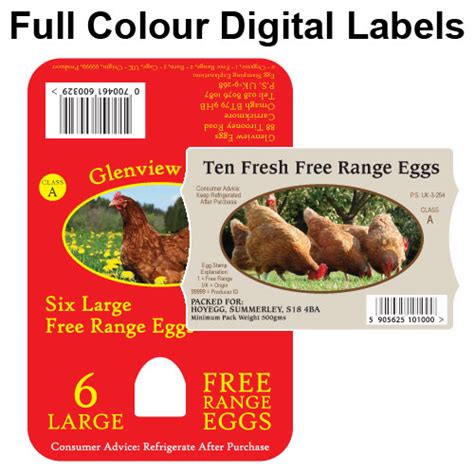 Digital Egg Box Labels