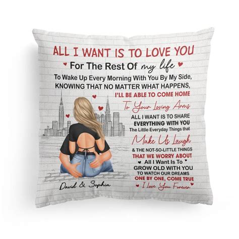 I Want Is To Grow Old With You Couples Personalized Pillow Insert I