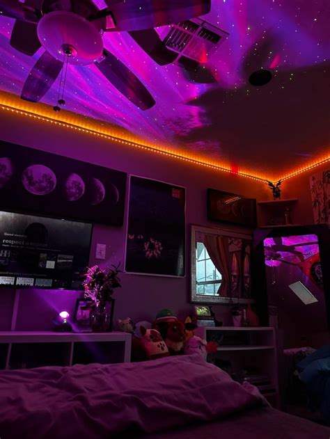 Purple Lighting Bedroom Inspiration