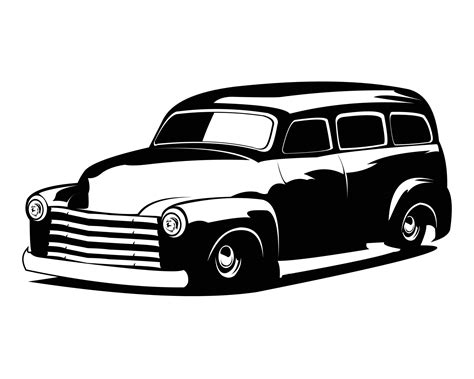 Classic Panel Truck Illustration Easy To Use And Highly Customizable To Suit Your Needs Shiny