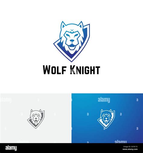 Strong Wolf Knight Wild Shield Esport Game Logo Stock Vector Image