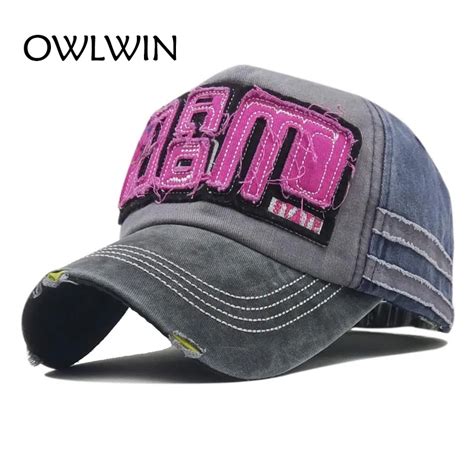 OWLWIN Algodão Lavado Tampas Snapback Homens Bonés de Beisebol do