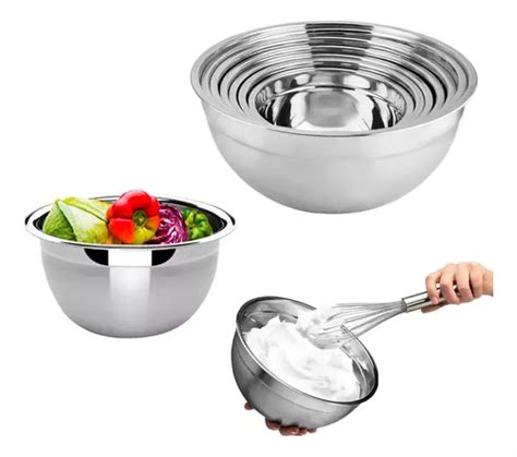 Set Tazones Bowls Acero Inoxidable Cm Meses Sin