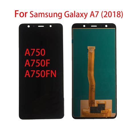 Tela LCD TFT Para Samsung Galaxy A7 2018 A750 A750F A750G Módulo Touch