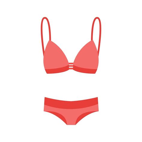 Lingerie And Swimsuits Vector Stickers Woman Beach Season Fashion Clothes Swimsuit Underwear