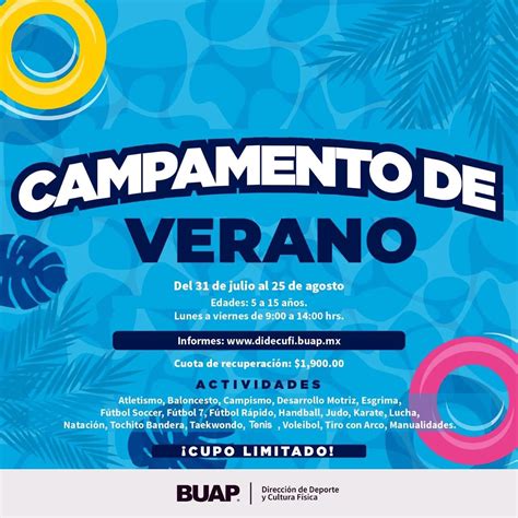 La BUAP Anuncia Su Campamento De Verano 2023 Boletines BUAP