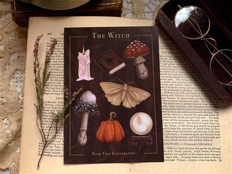 Witchy Postcard Witch Card Vintage Postcard Dark Academia Cottagecore ...