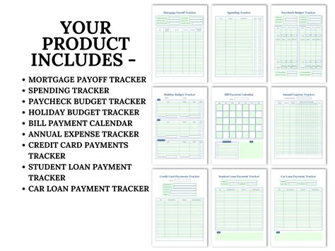 Bill Tracker Bundle Bill Tracker, Income Tracker, Car Loan Tracker, Savings Tracker, Monthly ...