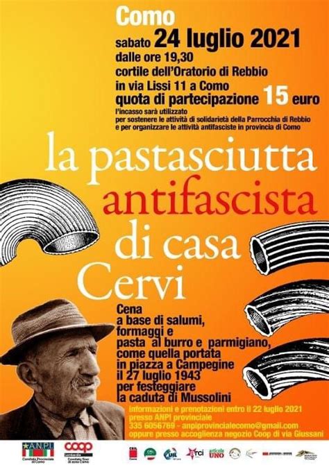 24 Luglio Torna A Como La Pastasciutta Antifascista ANPI COMO