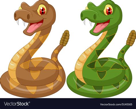 Cartoon Rattlesnake Royalty Free Vector Image Vectorstock