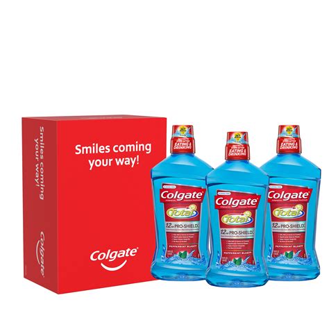 Colgate Total Pro Shield Alcohol Free Mouthwash For Bad Breath