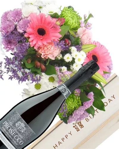 Prosecco And Flowers Birthday Gift Next Day Delivery UK