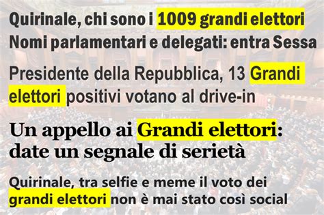 Alla Ricerca Dei Primi Grandi Elettori Terminologia Etc