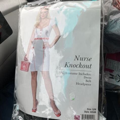 Leg Avenue Nurse Knockout Woman Costume S M With Free Stethoscope Acc