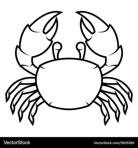 Black Crab Royalty Free Vector Image Vectorstock