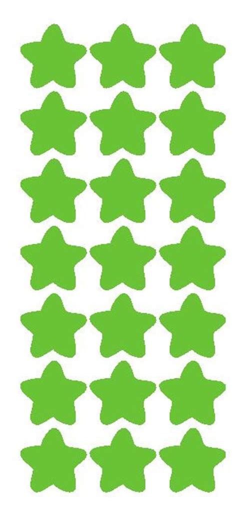 1 1 4 Lime Green Star Stickers Wedding By Winterparkproducts