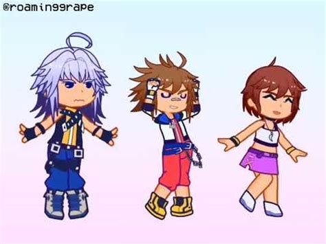 Riku Sora And Kairi Dancing Kingdom Hearts Gacha Club Youtube