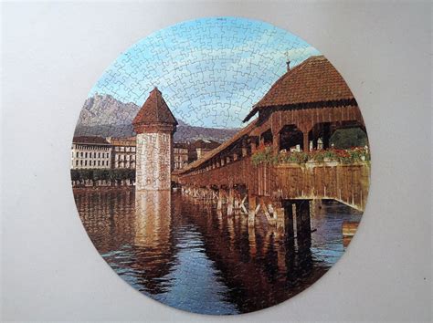 Rundes Puzzle Luzern Kapellbr Cke Wasserturm Acheter Sur Ricardo