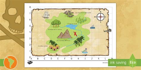 Mapa El Tesoro Del Pirata Hecho Por Educadores Twinkl