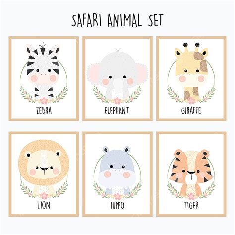 Baby Safari Animals Clipart Cute Zoo Animals Clipart, 54% OFF