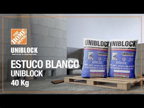 Cómo aplicar Estuco Blanco Uniblock Materiales de construcción The