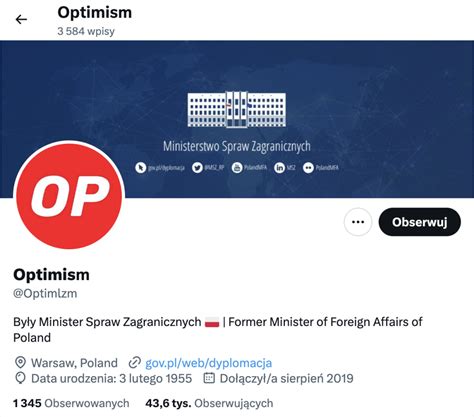 Twitterowe Konto By Ego Ministra Spraw Zagranicznych Zbigniewa Rau