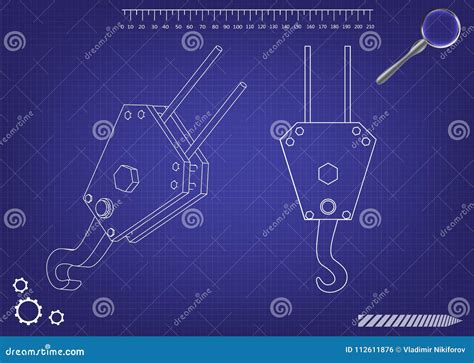 3d model of a crane hook stock vector. Illustration of industry - 112611876