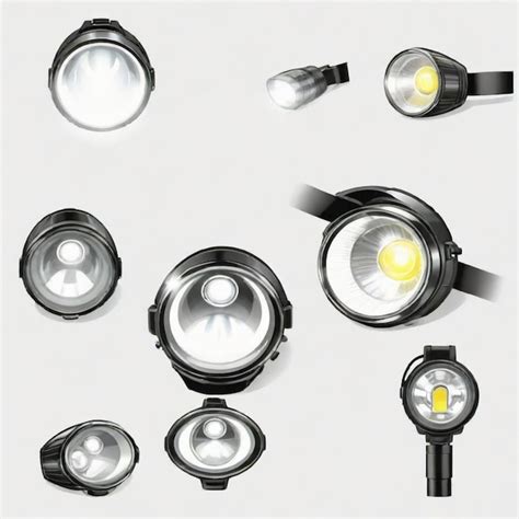 Headlamp Detailed Vector Set Premium Ai Generated Vector