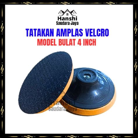 Jual Tatakan Amplas Velcro Gerinda Tangan Pad Perekat Amplas 4 Inch