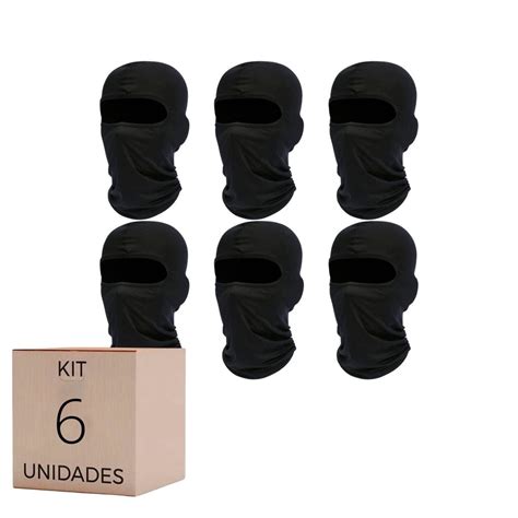 Kit 4 Balaclava Touca Ninja Toca Protecao Moto Ciclista Preta