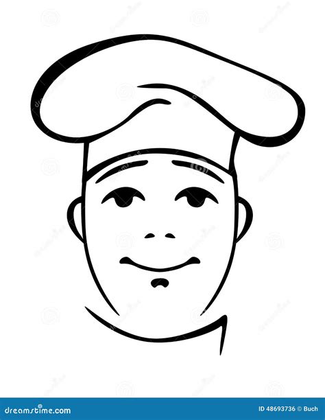 Young Chinese Cook In Toque Stock Vector Illustration Of Doodle