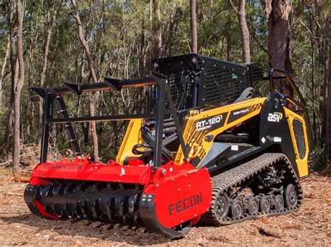 Asv Rt Forestry Posi Track Loader And Fecon Bull Hog Mulcher Video