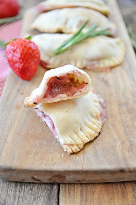 Manchego Cheese Empanadas With Strawberries And Rosemary