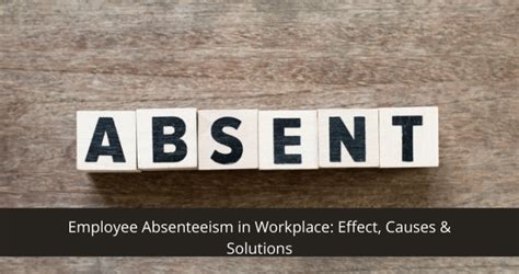 Employee Absenteeism In Workplace Effect Causes Solutions Pocket HRMS