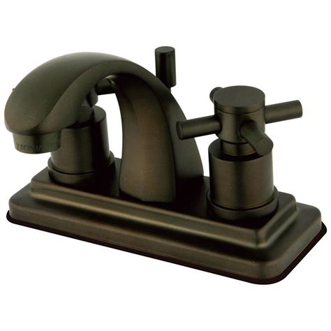 Oil Rubbed Bronze Two Handle Centerset Bathroom Faucet W Brass Pop Up Ks4645dx Bath Sink Faucet