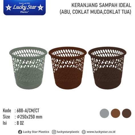 Jual Keranjang Sampah Ideal Tempat Sampah Plastik Krj Serbaguna