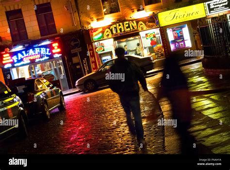 Greek restaurants, The Bigg Market, Newcastle upon Tyne Stock Photo, Royalty Free Image ...