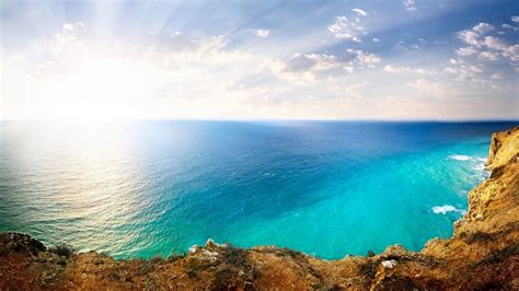 Wallpaper Sunlight Sea Bay Shore Sky Beach Sunrise Coast